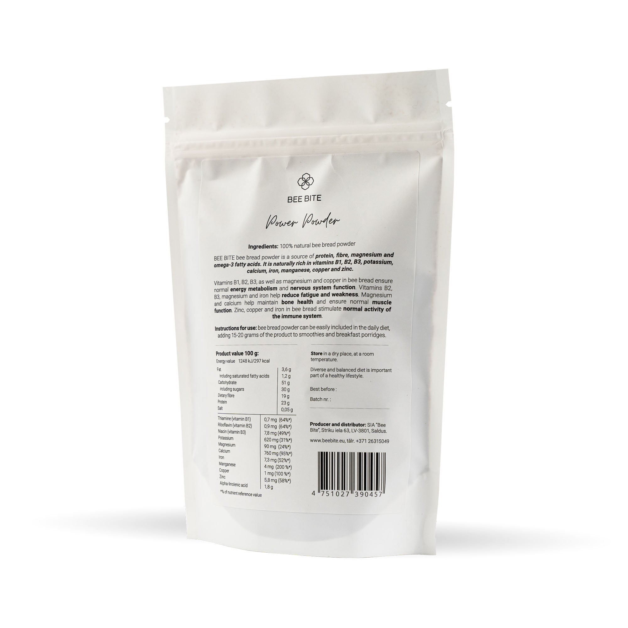 Bee bread powder