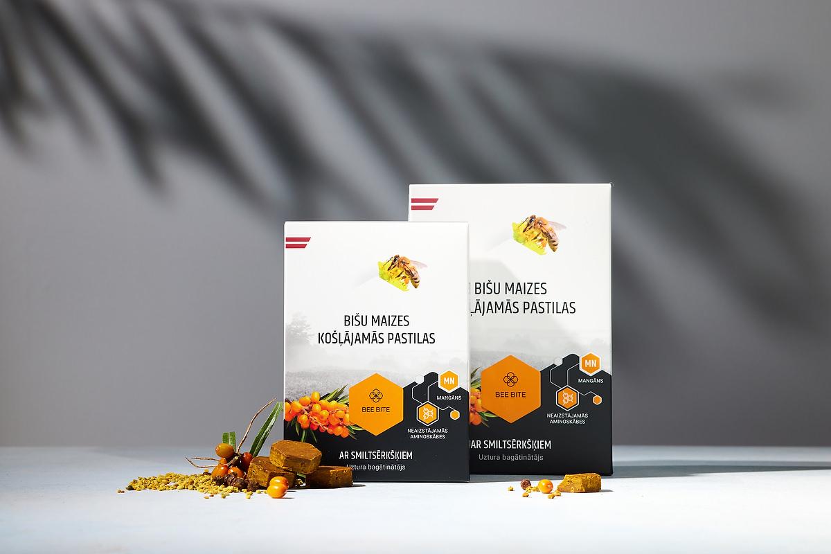 Bee bread pastilles with sea buckthorn