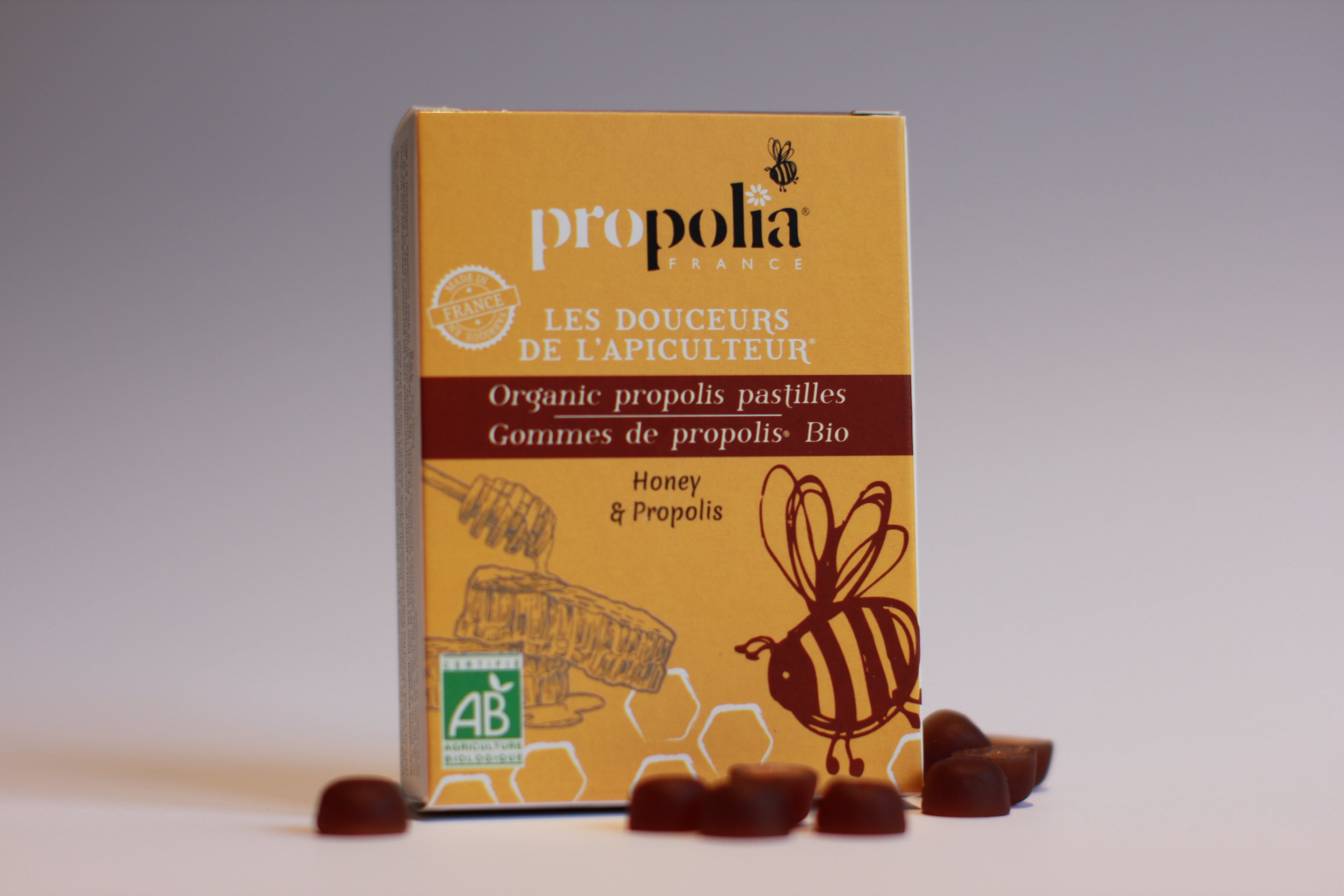 Plain Organic Honey & Propolis Pastilles